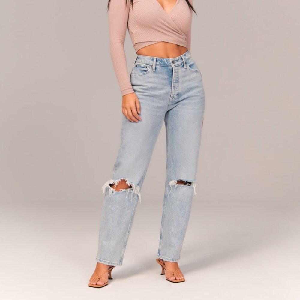 NWOT - Dad High Rise Curve Love Leans